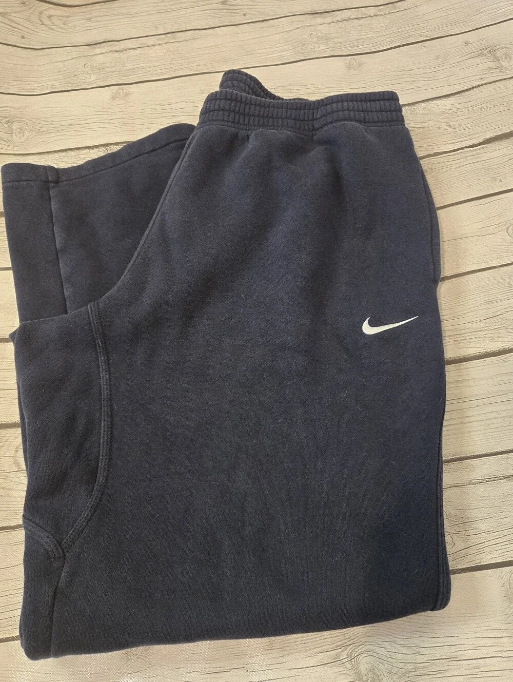 Nike Men’s XXL Navy Fleece Lined Sweatpants Swoosh Logo Athletic Lounge Pants